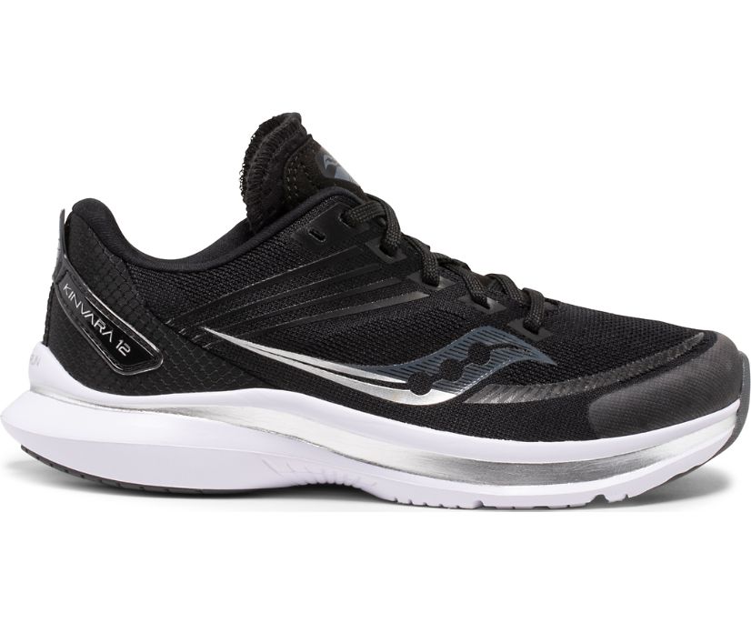 Kids' Saucony Kinvara 12 Sneakers Black / White | Singapore 885QMAZ